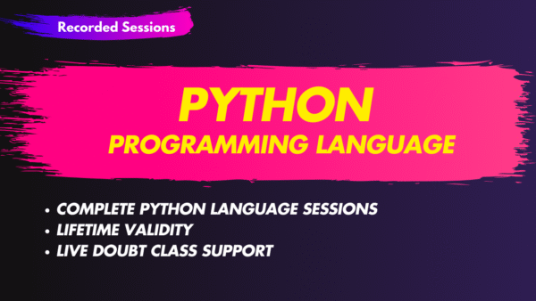 Python Programming Language - Recorded Video Lectures