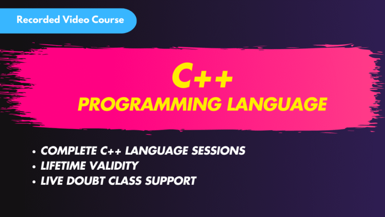 C++ Programming Language – Recorded Video Course