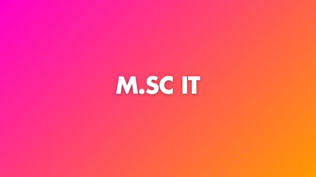 MSC IT